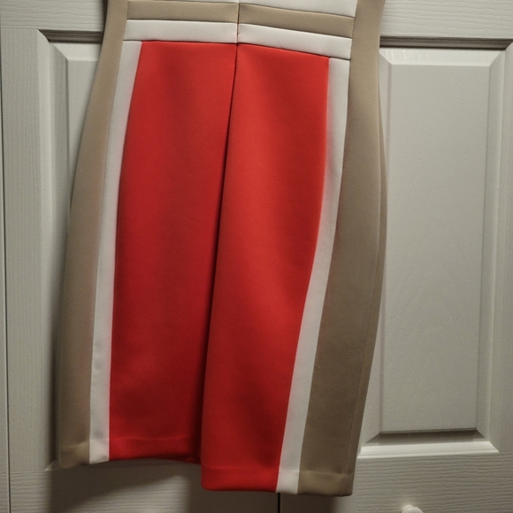 Calvin Klein geometric color block Scuba sheath dress - Picture 6 of 8
